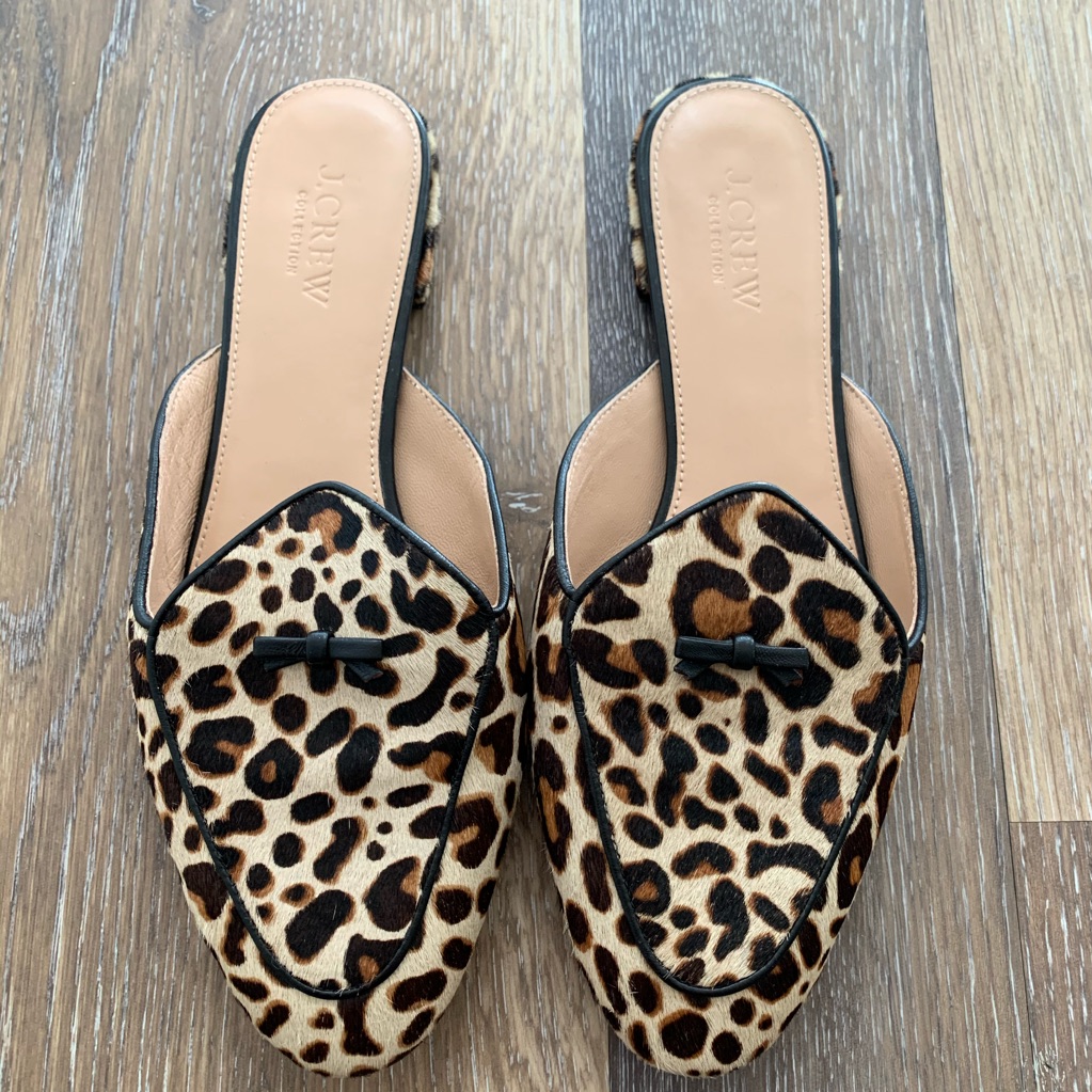 J. Crew Leopard Print Mules